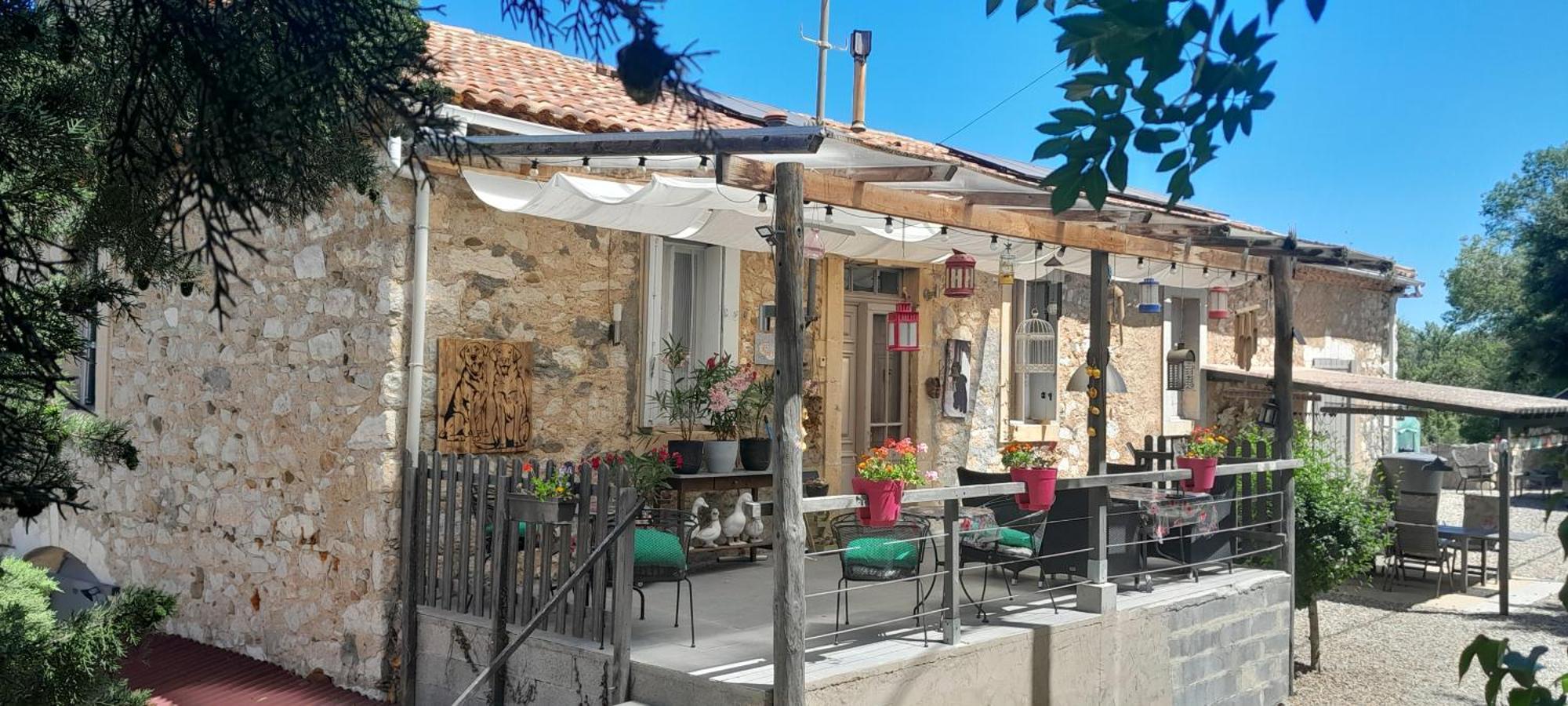 Bed and Breakfast Sur La Bonnefooi Prades-sur-Vernazobre Esterno foto